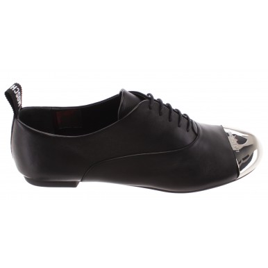 Women's Flat Shoes Loafers LOVE MOSCHINO JA11081 Vitello Leather Black