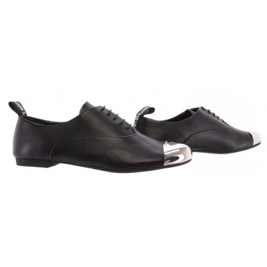Women's Flat Shoes Loafers LOVE MOSCHINO JA11081 Vitello Leather Black