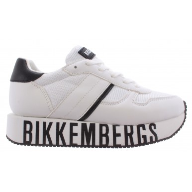 Women's Girls Sneakers BIKKEMBERGS Junior Leather White