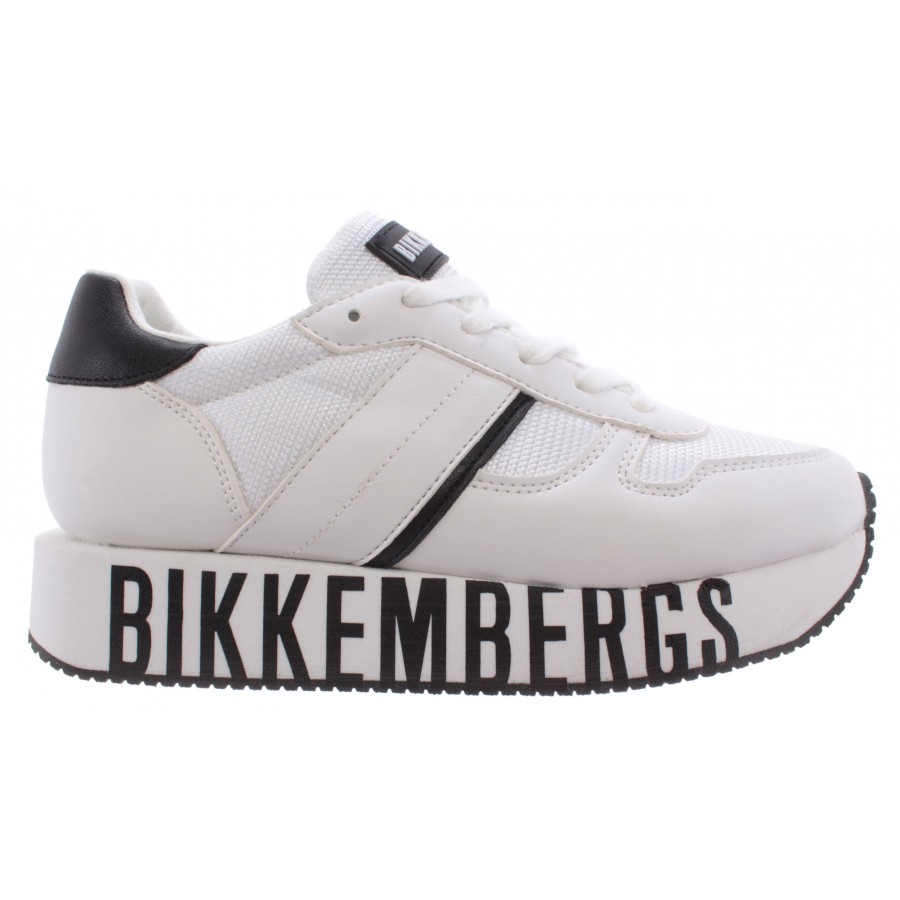 Sneakers Donna Ragazza BIKKEMBERGS Junior Pelle Bianca