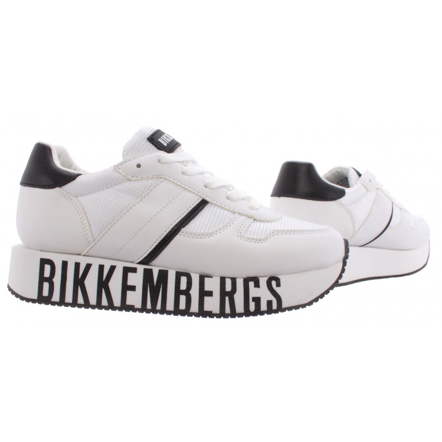 Women's Girls Sneakers BIKKEMBERGS Junior Leather White