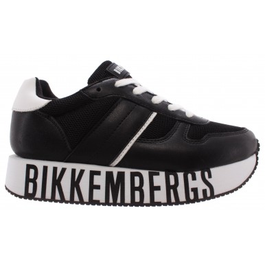Damen Mädchenschuhe Sneakers BIKKEMBERGS Junior Leder Schwarz