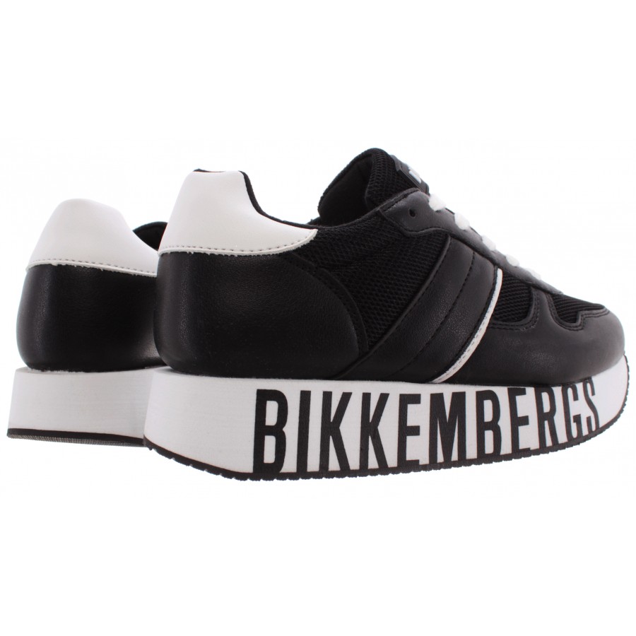Women's Girls Sneakers BIKKEMBERGS Junior Leather Black