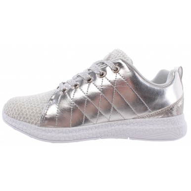 Sneakers Femmes PLEIN SPORT Runner Gisella Silver Argent Glitter