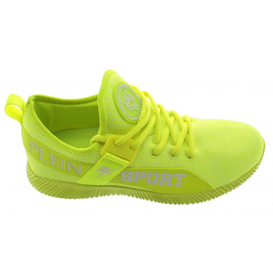Sneakers Uomo PLEIN SPORT Carter Yellow Run Faster Giallo Fluo