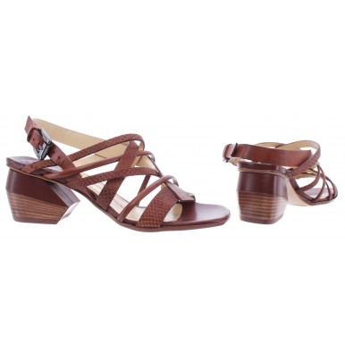 Women's Sandals iXOS Bukoski Wilde Joyce Leather Brown Made Italy