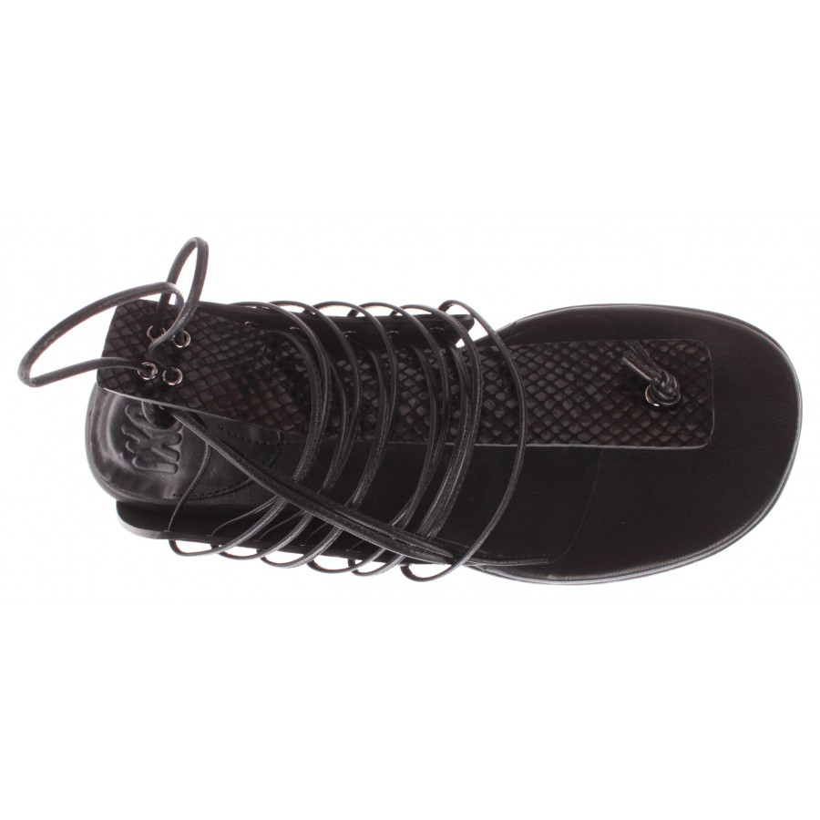 Women's Sandals iXOS Kafka Joyce Real Leather Black Made In Italy