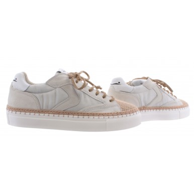 Women's Sneakers VOILE BLANCHE New Tropea White Beige String
