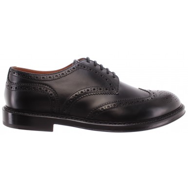 Men's Elegant Shoes DOUCAL'S Horse Nero Leather Black