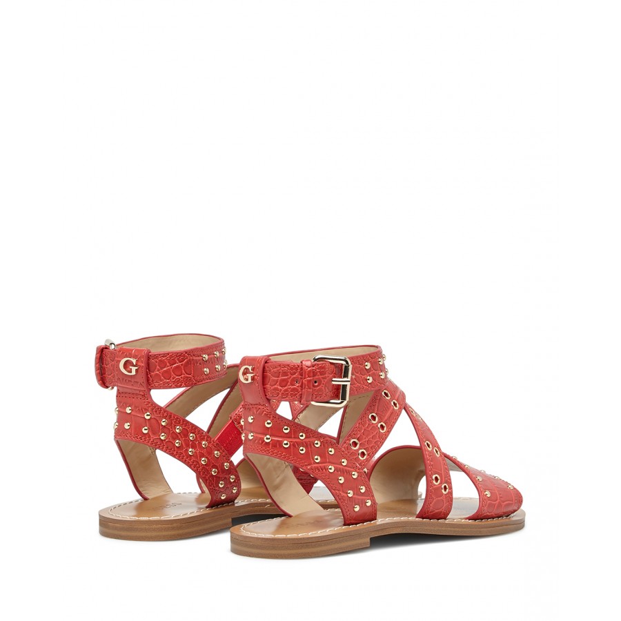 Damen Sandalen Schuhe GUESS FL6CV2PEL03 Red Kunstleder Rot