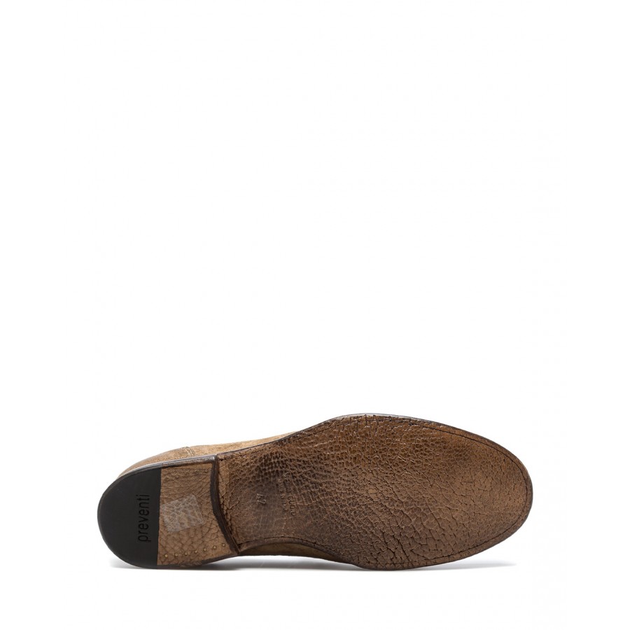 Men's Loafers Shoes PREVENTI Dublino Black Sabbia Suede Beige