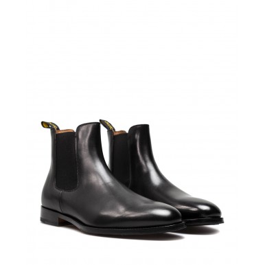 Men's Ankle Boots DOUCAL'S  Chelsea Beatles Decò Nero Leather Black