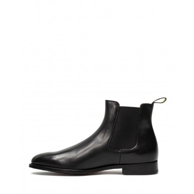 Men's Ankle Boots DOUCAL'S  Chelsea Beatles Decò Nero Leather Black