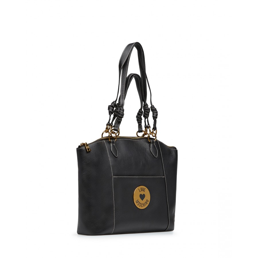 Women's Hand Shoulder Bag LOVE MOSCHINO JC4227 Calf Leather Black