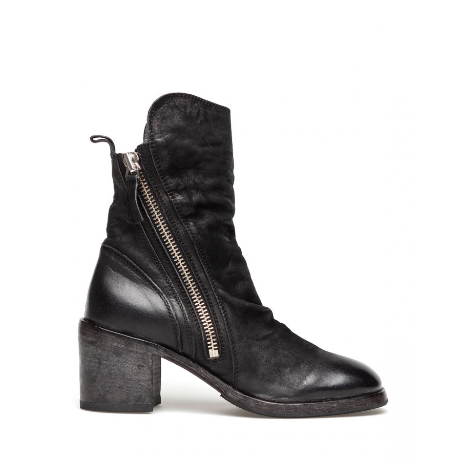 Women's Ankle Boots MOMA 1CW183-BA Bandolero Nero Leather Black