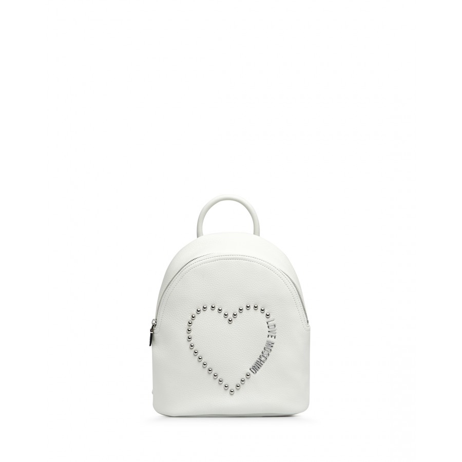 Women's Backpack LOVE MOSCHINO JC4226 White Calf Leather