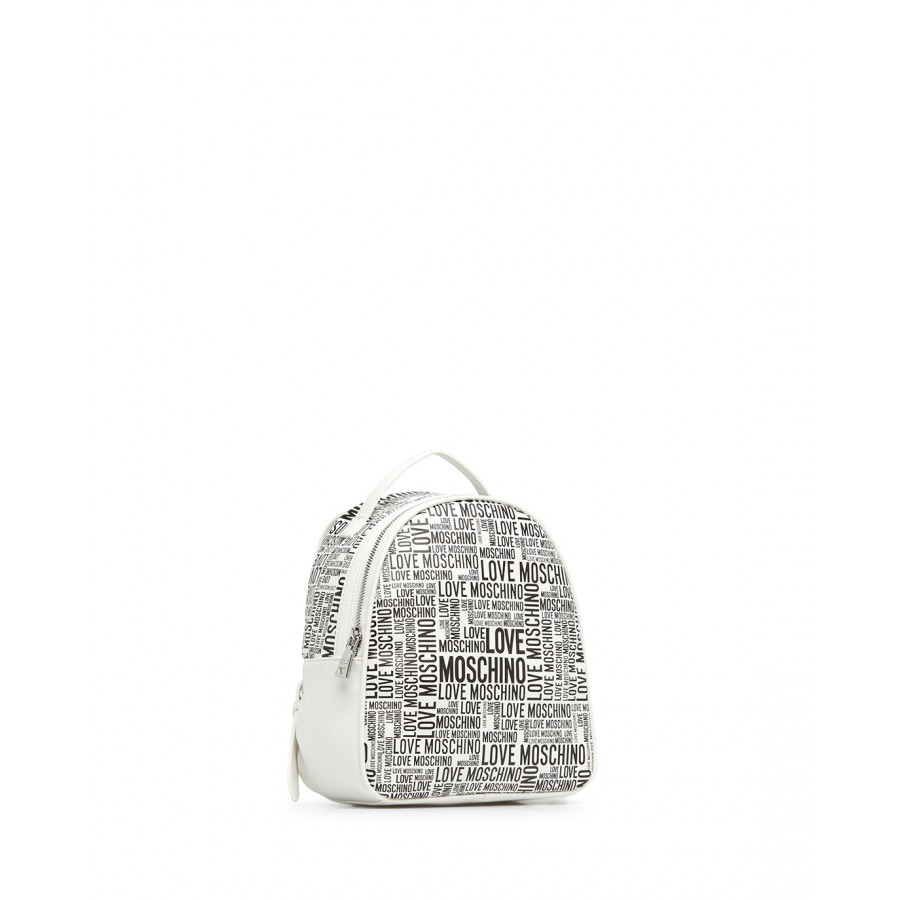 Women's Bag Backpack LOVE MOSCHINO JC4158 Pu White Synthetic Leather