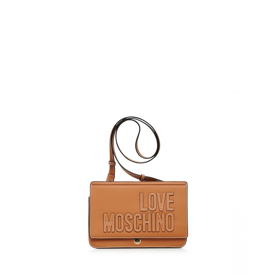 Sac Femmes Bandoulière LOVE MOSCHINO JC4179 Pu Biscuit Marron Cuir Synthétique