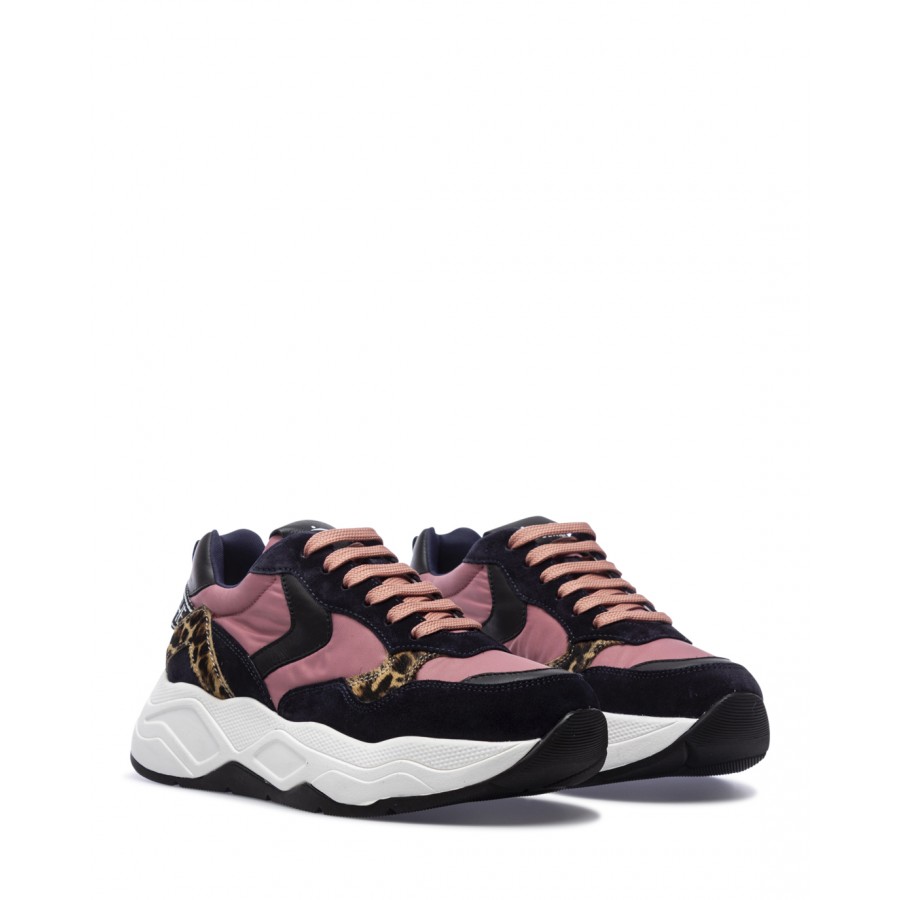 Chaussures Sneakers Femmes VOILE BLANCHE Bea02 Navy Rose