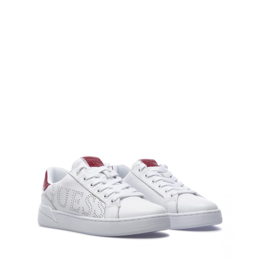 Women's Shoes Sneakers GUESS FL7RRIELE12 WhRed White Red