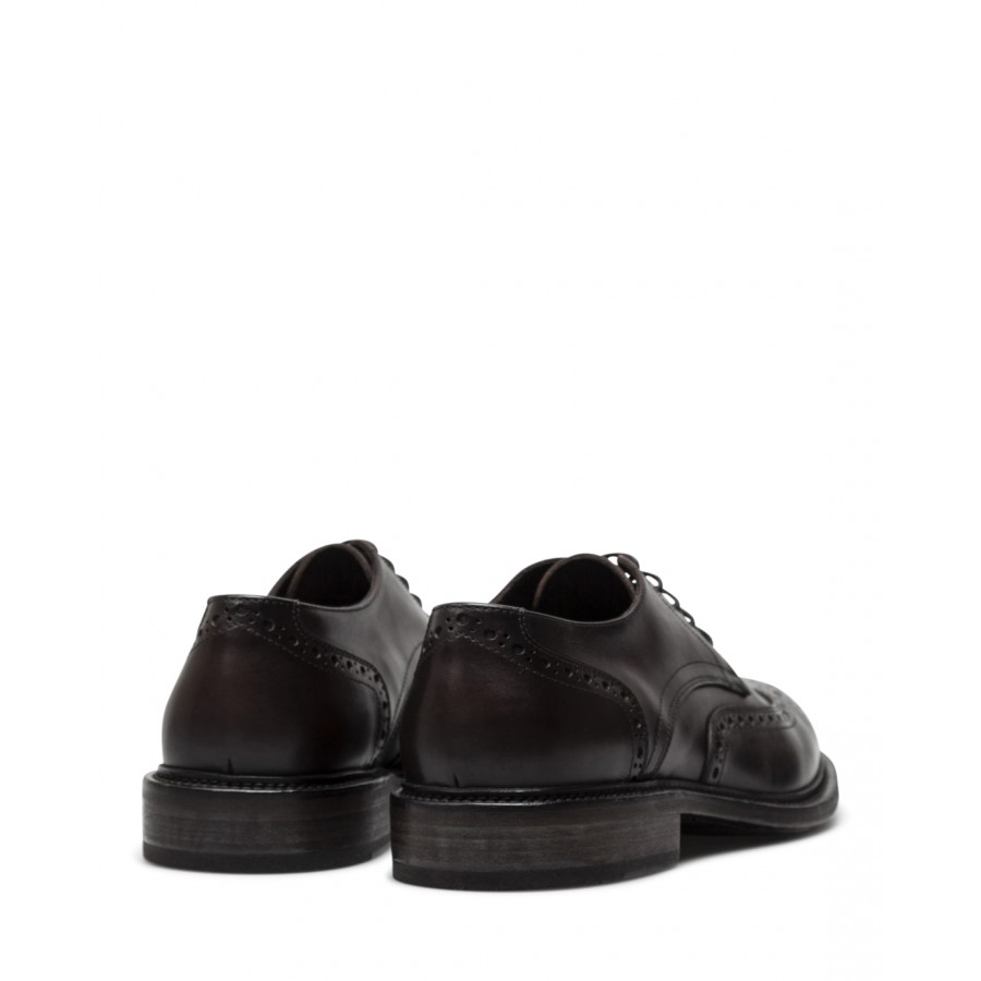 Men's Classic Shoes PANTANETTI 14907G Anil Moka Leather Dark Brown