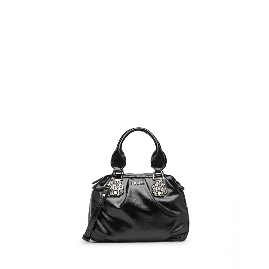 Women's Hand Shoulder Bag LIU JO Milano AF1163 E0004 Black Synthetic Leather