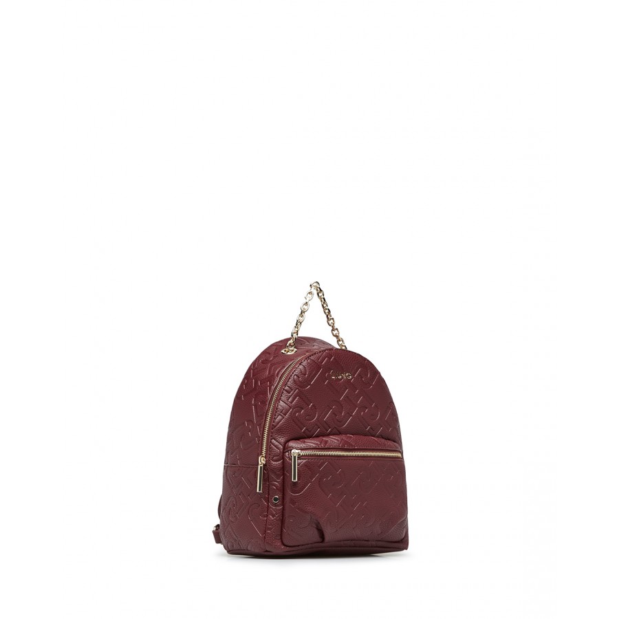 Women's Bag Backpack LIU JO Milano AF1150 E0538 Bordeaux Synthetic Leather