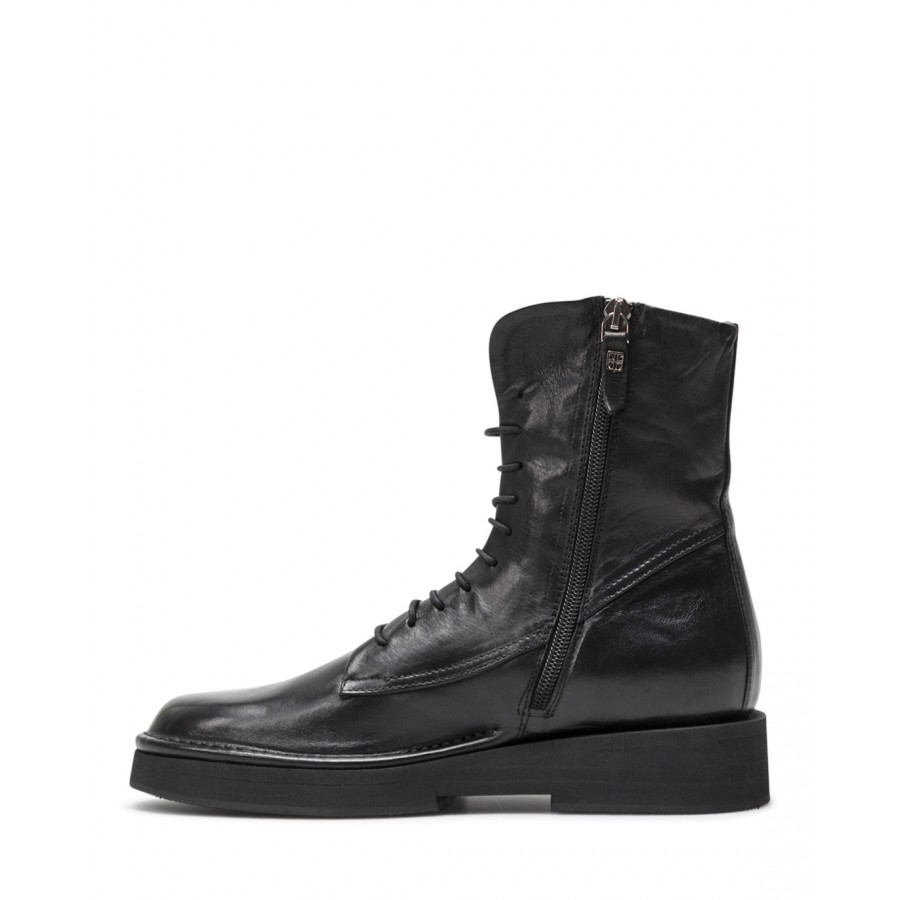 Women's Shoes Ankle Boots PANTANETTI 14765D Tudor Nero Leather Black