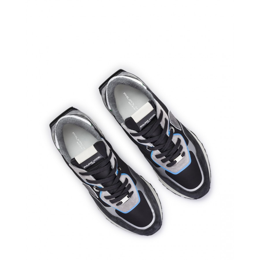 Men's Shoes Sneakers PHILIPPE MODEL Paris LRLU WT02 Noir Bluette Black