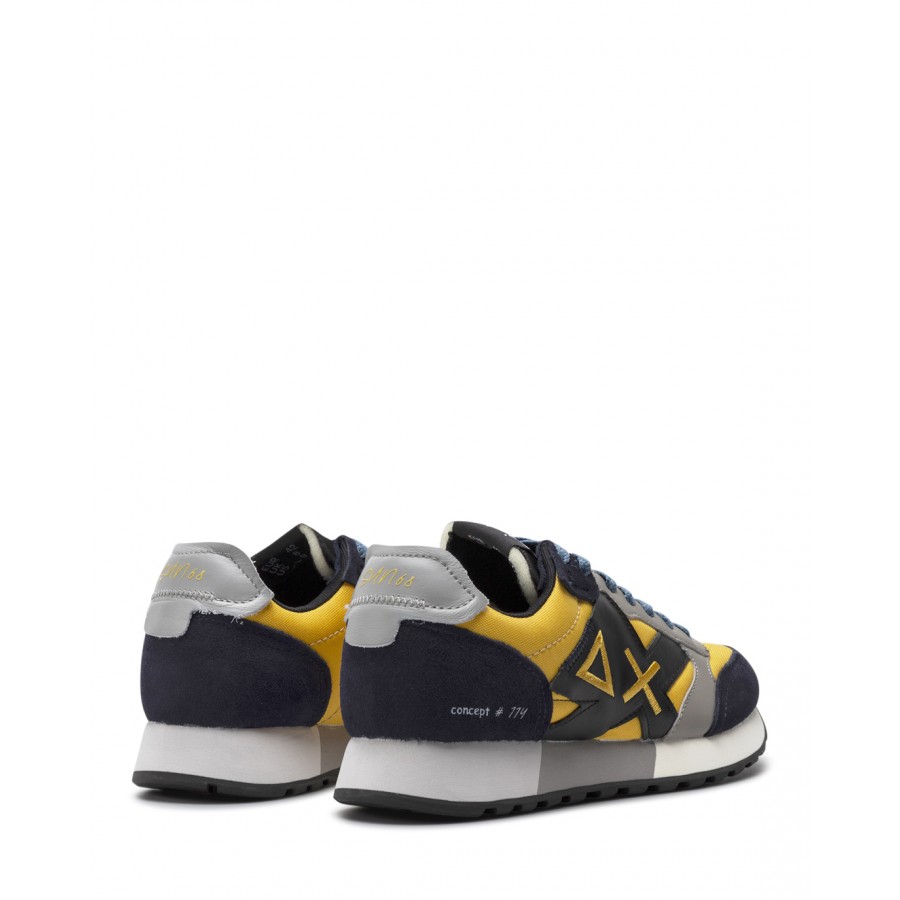 Men's Shoes Sneakers SUN68 Jaki Z41114 Yellow Suede Fabric