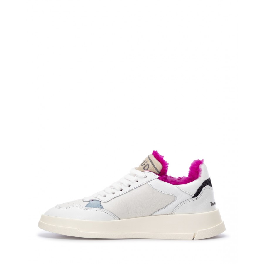 Chaussures Femmes Sneakers GHOUD TWLW CX17 Wht Fucsia Cuir Blanc