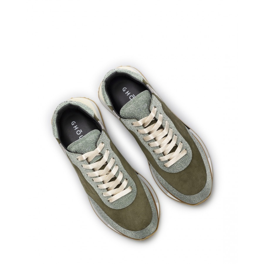 Scarpe Donna Sneakers GHOUD SMLW SG35 Plat Milit Pelle Verde
