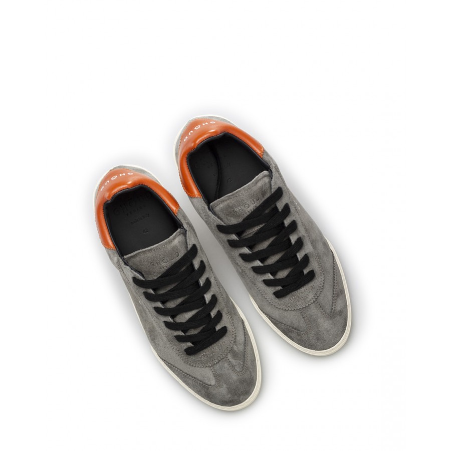 Chaussures Hommes Sneakers GHOUD L1LM NJ20 Milit Orange Gris Suède