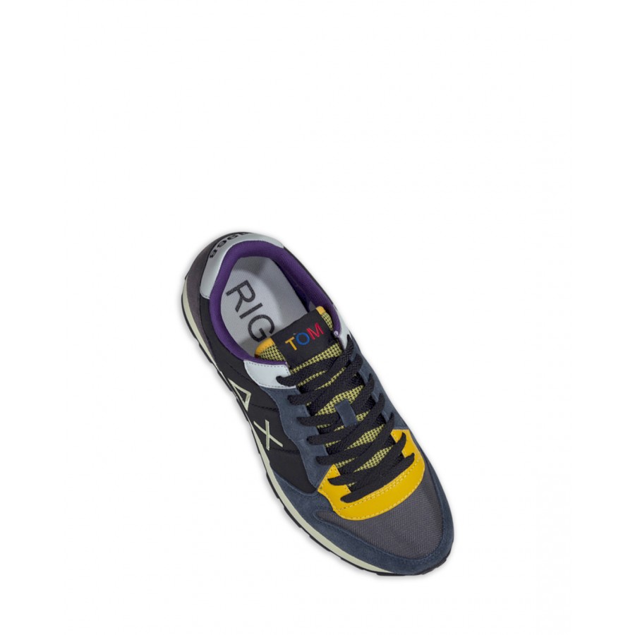 Chaussures Hommes Sneakers SUN68 Tom Future Boy Z41107 Noir Navy Bleu