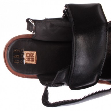 Women's Sandals Shoes MOMA 1GS020-LU Lubrix Nero Leather Black