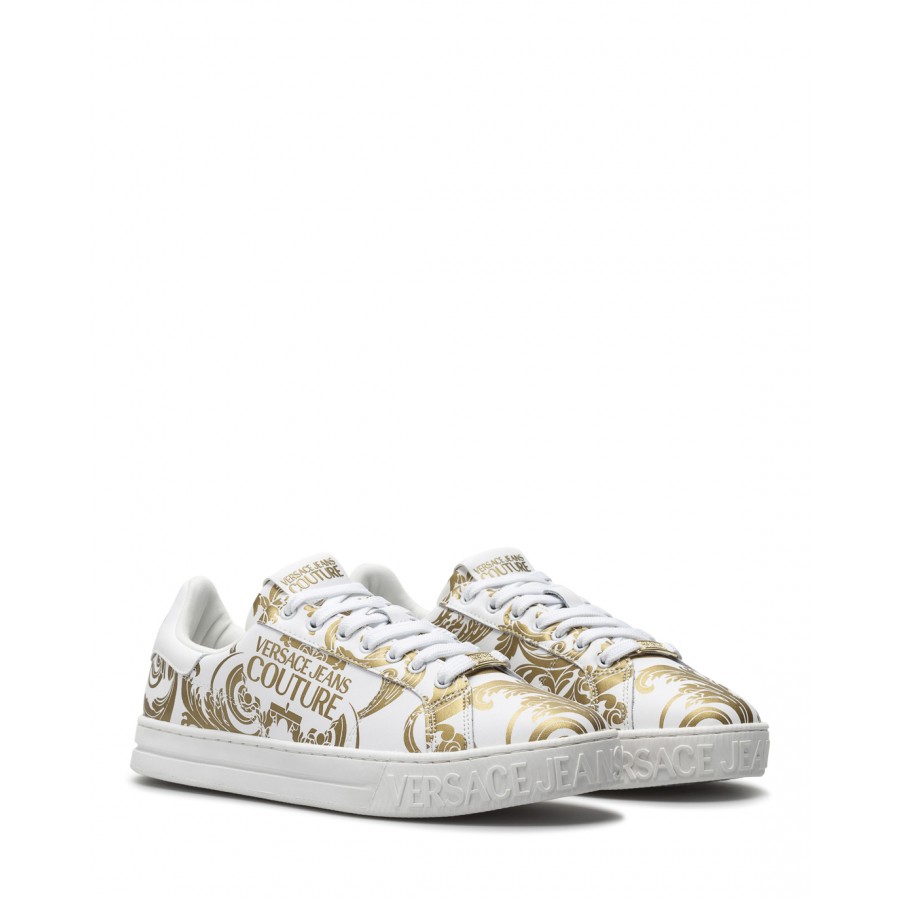 Recollection Slip sko Bevidst Men's Shoes Sneakers VERSACE JEANS COUTURE Court 88 Baroque White Gold