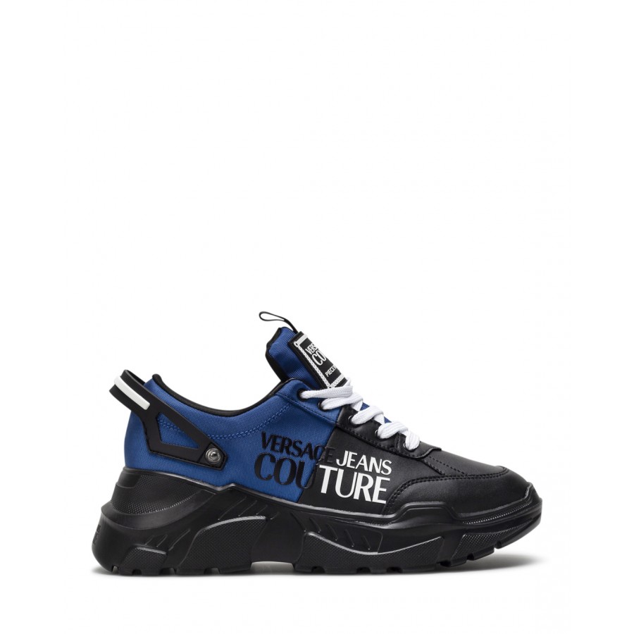 Scarpe Uomo Sneakers VERSACE JEANS COUTURE Speedtrack Logo Nero Azzurro
