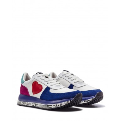 Scarpe Donna Sneakers LOVE MOSCHINO JA15374 Bianco Multicolor