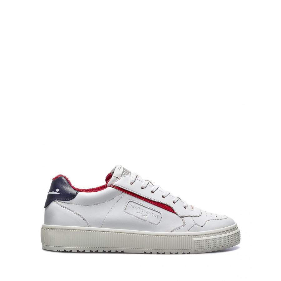 Scarpe Uomo Sneakers VOILE BLANCHE Hybro 1N09 White Blue Red Bianche