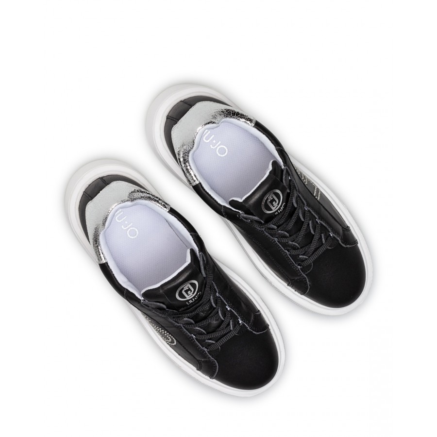 Scarpe Donna Sneakers LIU JO Milano Kylie05P X100 Black Silver Nere