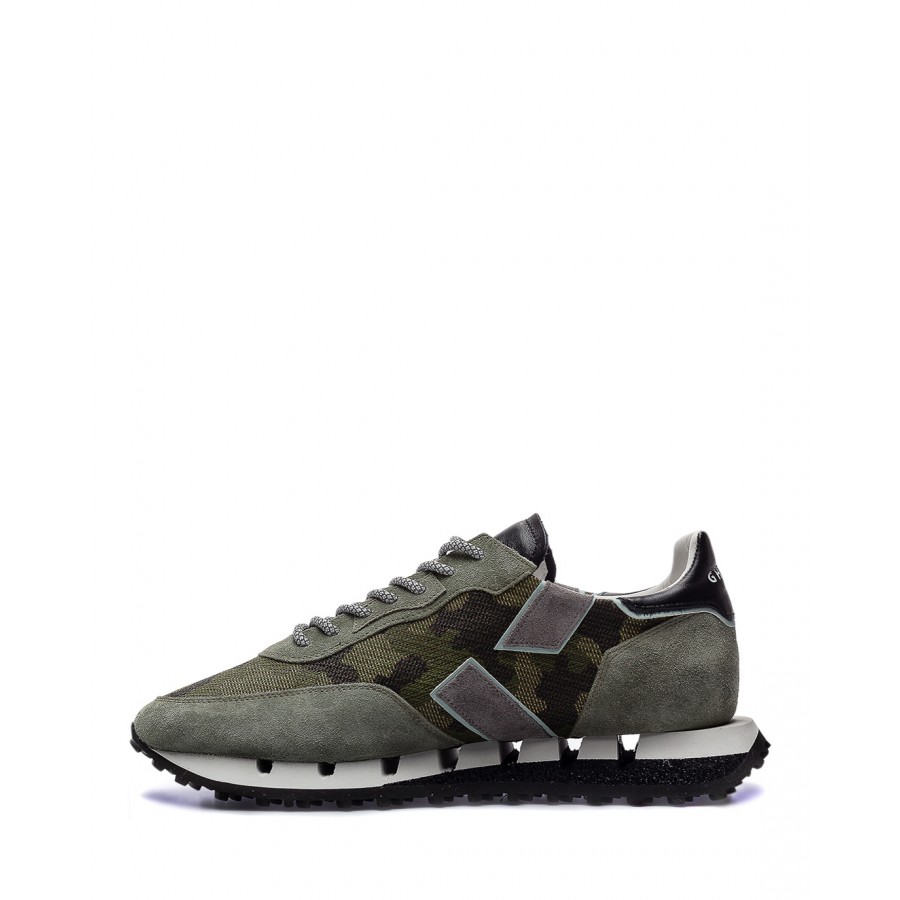 Scarpe Uomo Sneakers GHOUD RTLM MC18 Camou Military Green Camouflage