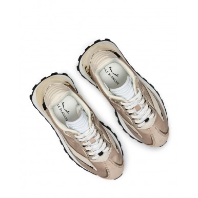Scarpe Donna Sneakers VOILE BLANCHE Qwark Beige Platinum 1E15
