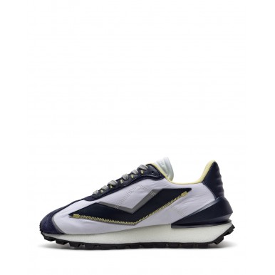 Scarpe Uomo Sneakers VOILE BLANCHE Qwark Blue White Cedar 1C55 Bianche