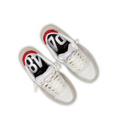 Scarpe Uomo Sneakers P448 B Mason M White Red Bianche