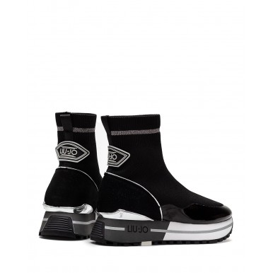 Scarpe Donna Sneakers LIU JO Maxi Wonder 51 Black TX234 Nere