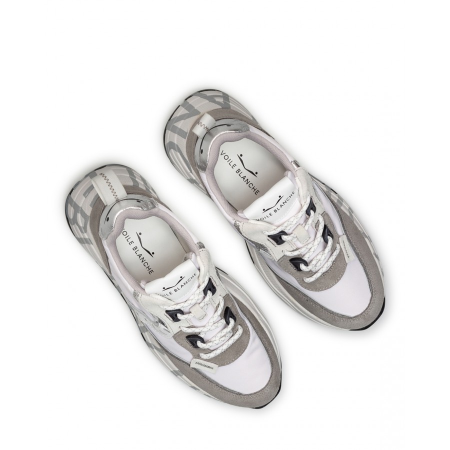 Scarpe Donna Sneakers VOILE BLANCHE Club105 Grey White 1B31 Bianche