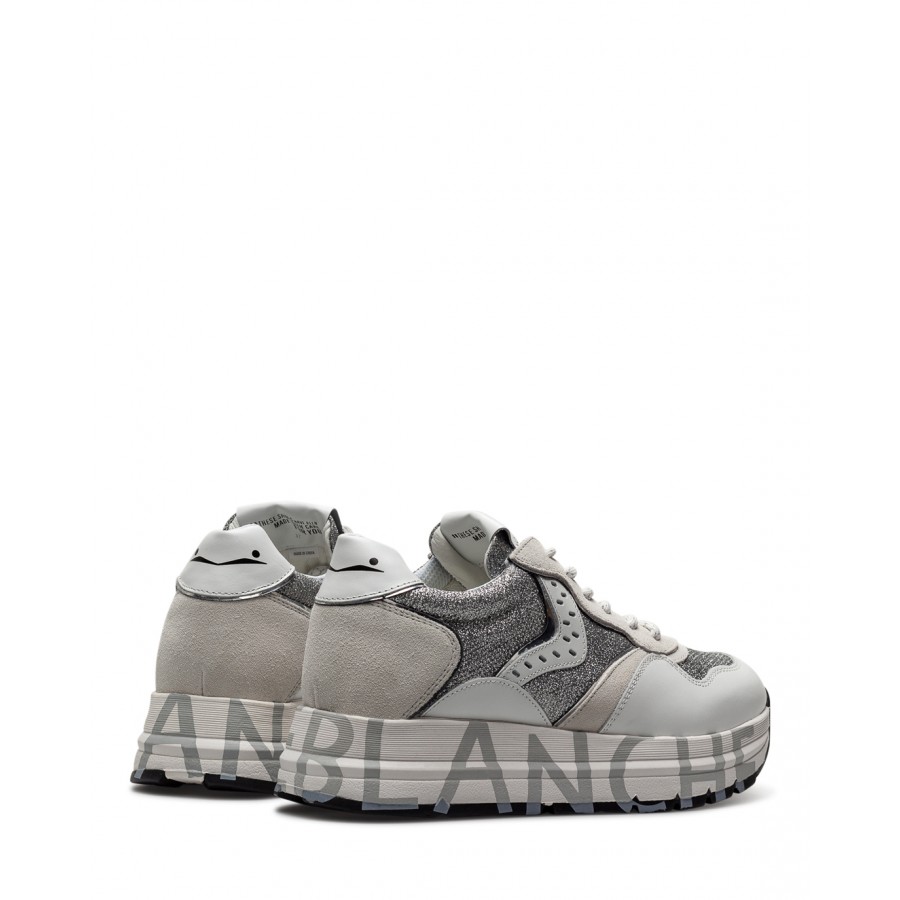 Scarpe Donna Sneakers VOILE BLANCHE Club106 White Black 1N20 Bianche