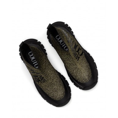 Scarpe Donna Sneakers VERSACE JEANS COUTURE 73VA3SV5ZS427G89 Gold Nero