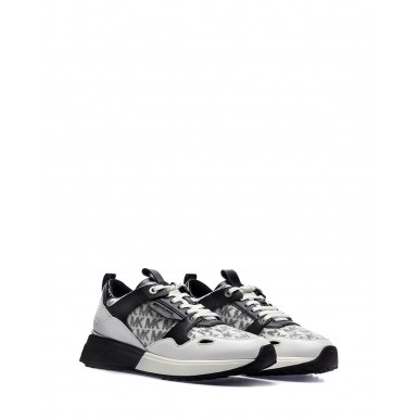 MICHAEL Michael Kors Irving Leather Lace-Up Sneaker, Optic White/Pale Gold  | White sneakers women, Leather and lace, White and gold sneakers