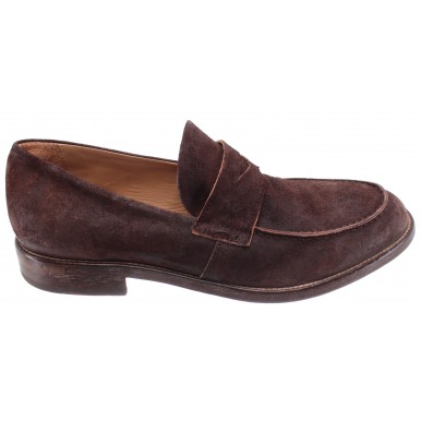 Men's Loafers Shoes MOMA 2ES022-BE Beat Leather Brown